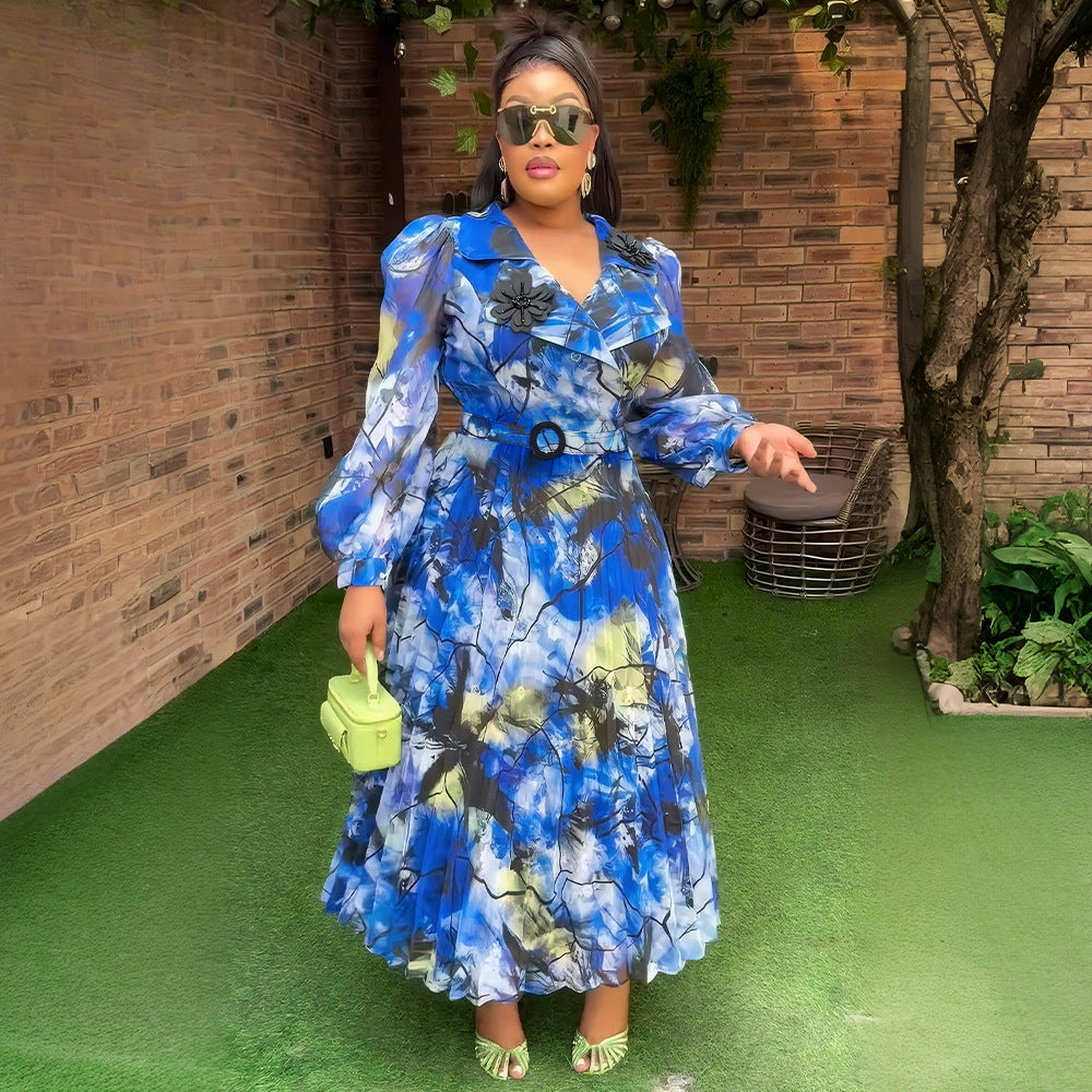 Plus Size Print Women's Fashion Dress 3