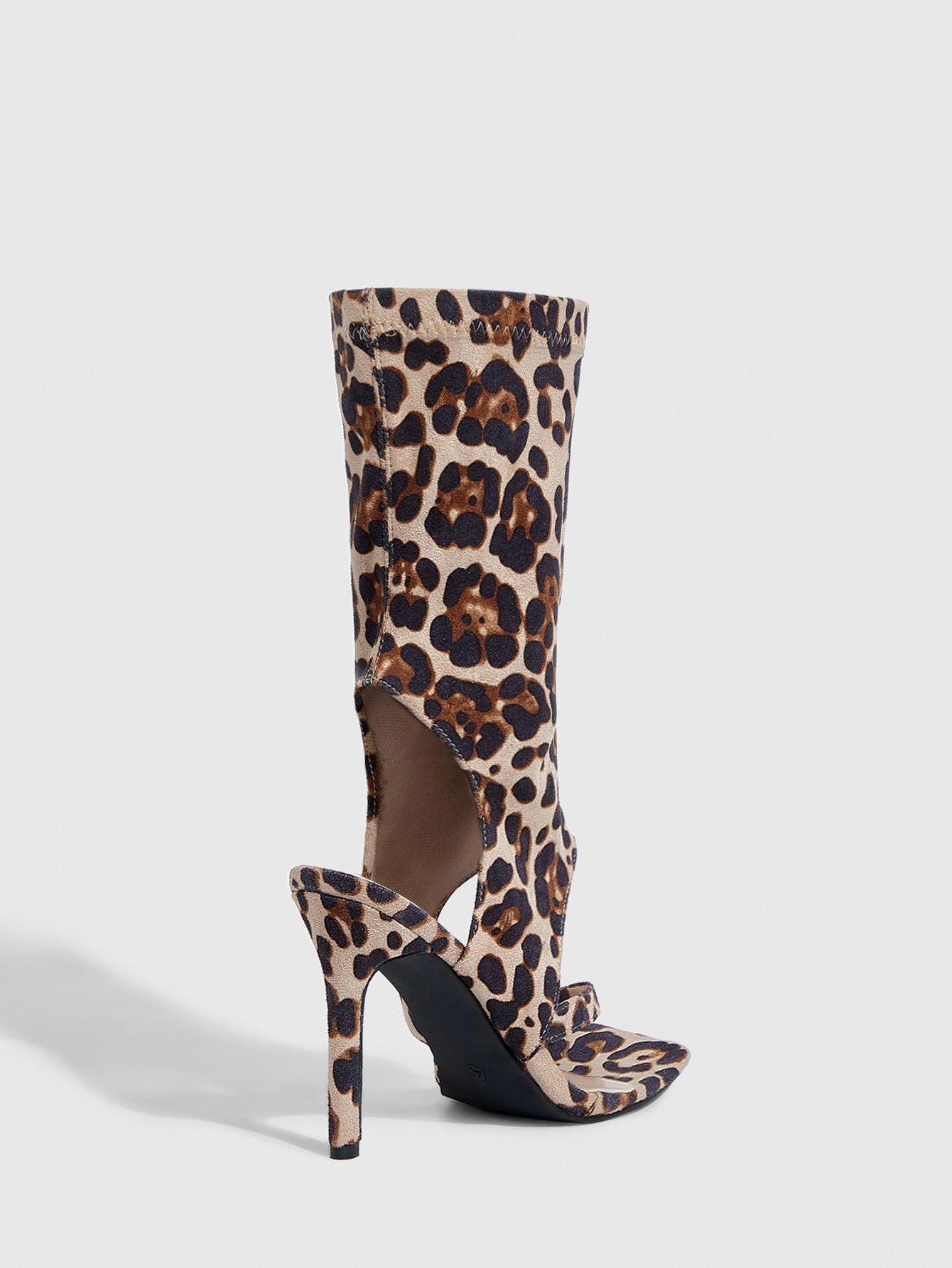 Women Sexy Black Cutout Sexy Prom High-Heeled Sandals 16