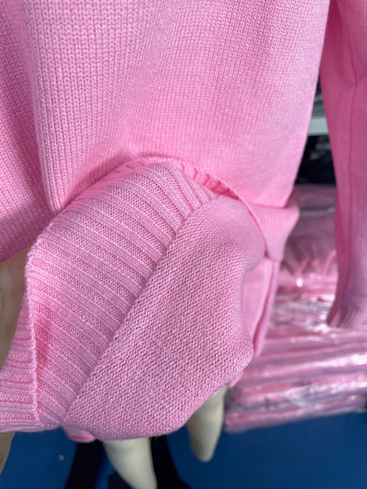 College Style Outfit Solid Color Turtleneck Knitting Long-Sleeved Top Pleated Skirt Two-Piece Set 11