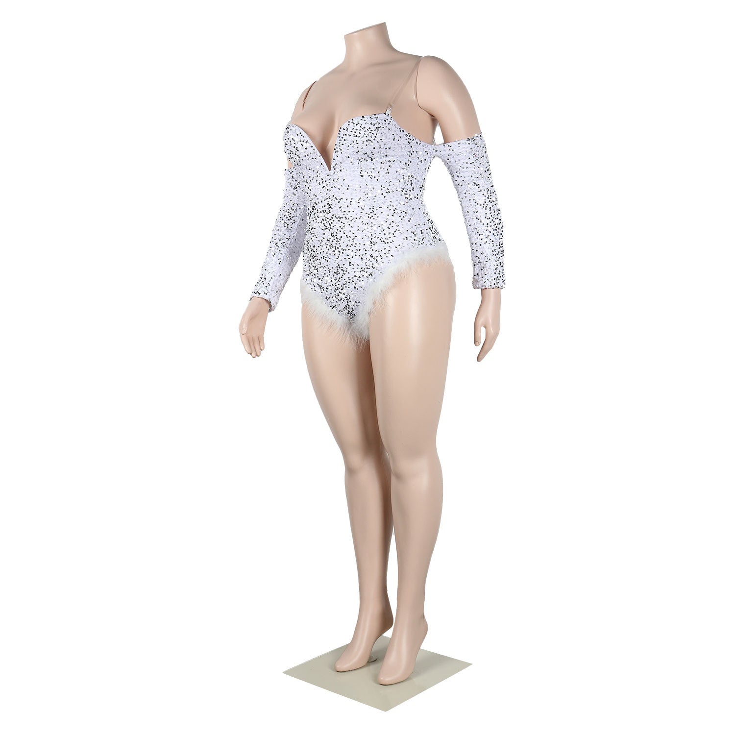 Women Sexy Feather Sequin Jumpsuit 18