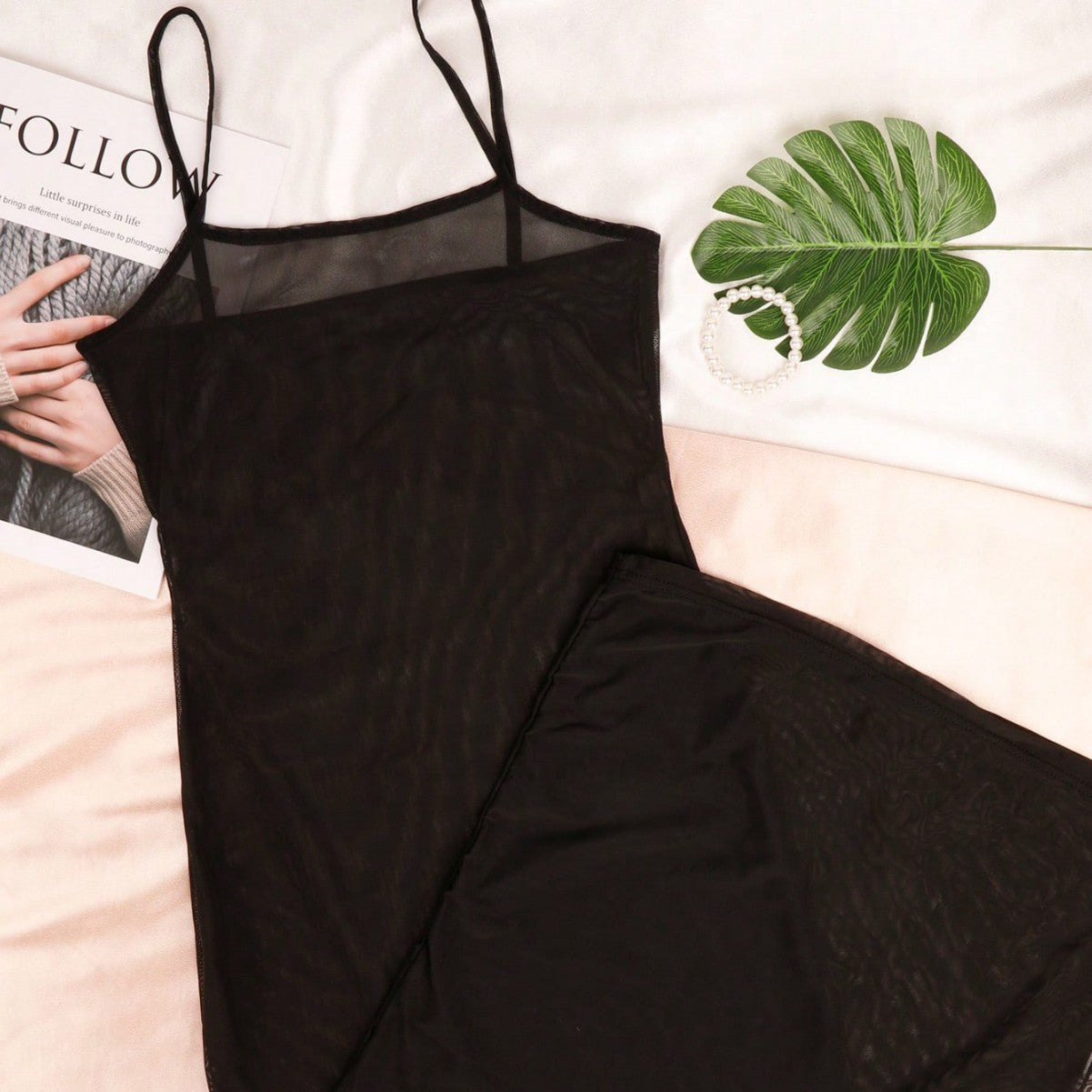 Women sexy lingerie sexy mesh lace-up backless maxi dress with slits 6