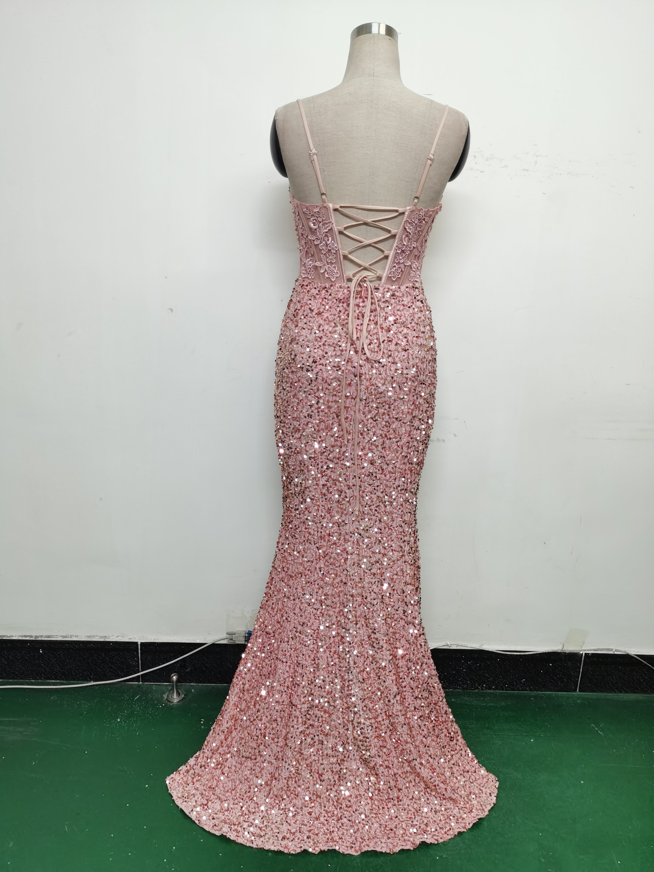 Women Palace Fishbone Vest Beaded Customized Strapless Evening Dress 24