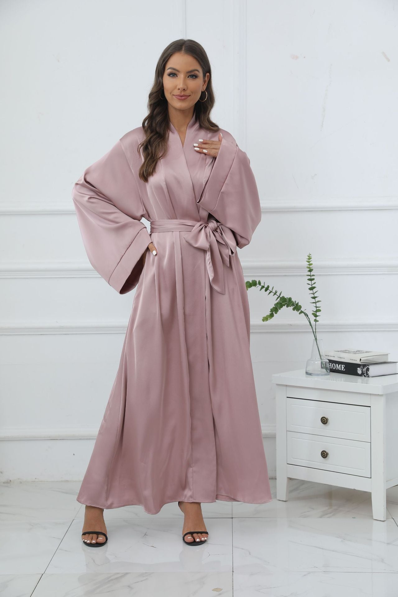 Solid Color Elegant Robe Cardigan 8