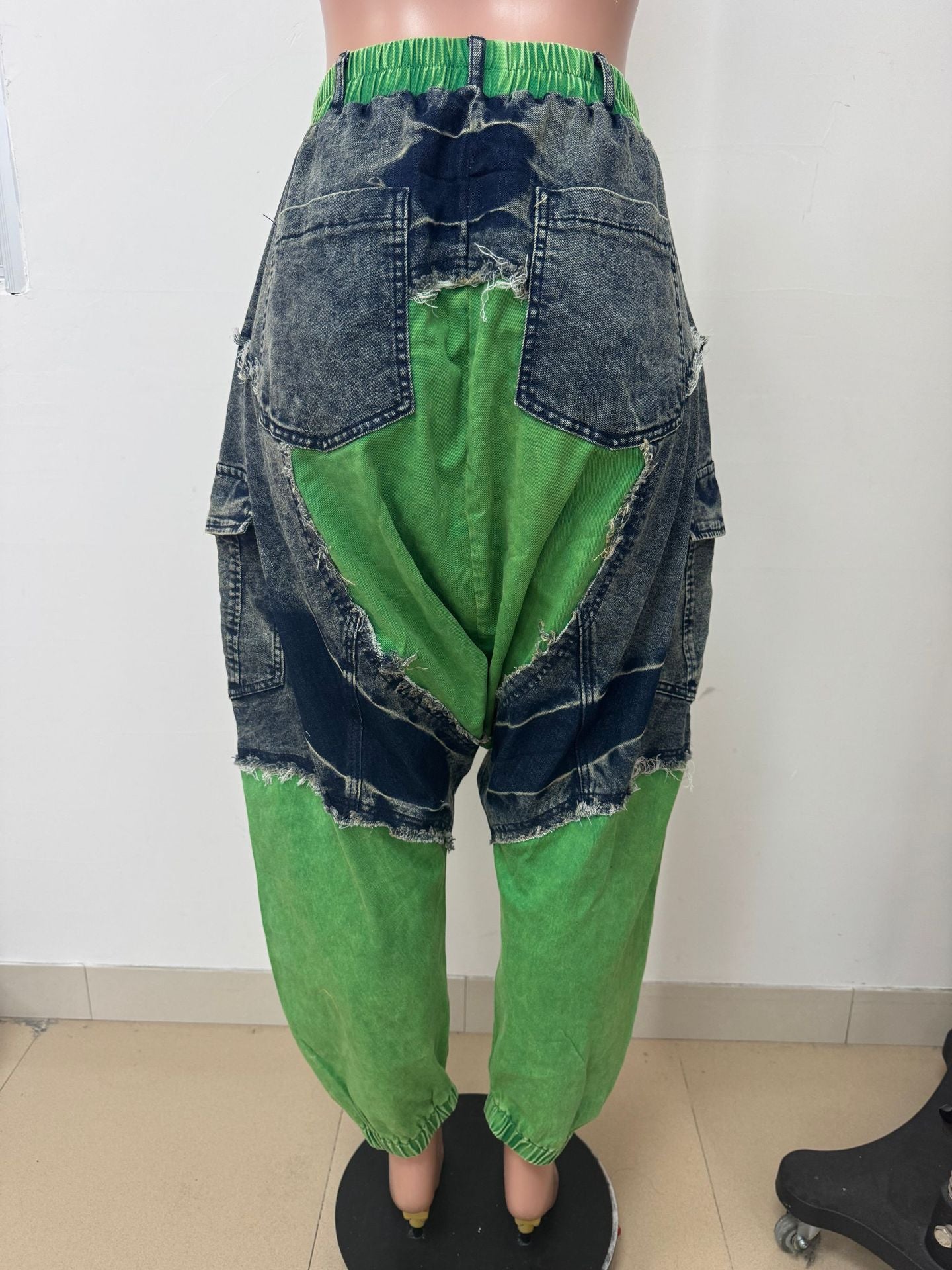 Women Summer Patchwork Denim Pants 11