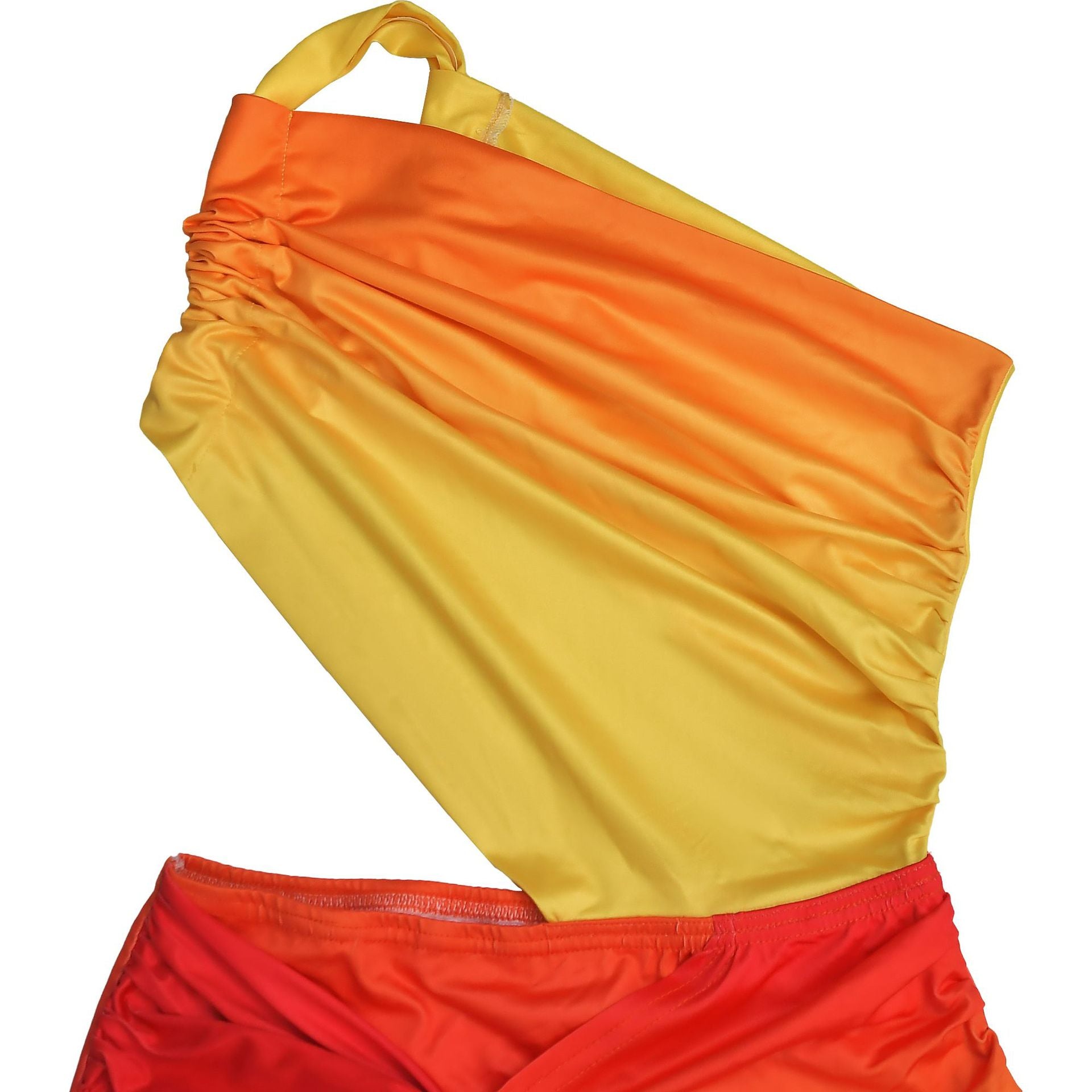 Fashion Women's Summer Sexy Slash Shoulder Bodycon Gradient Dress 21