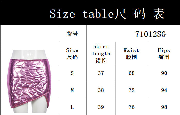 Women Irregular Padded Mini Skirt 8