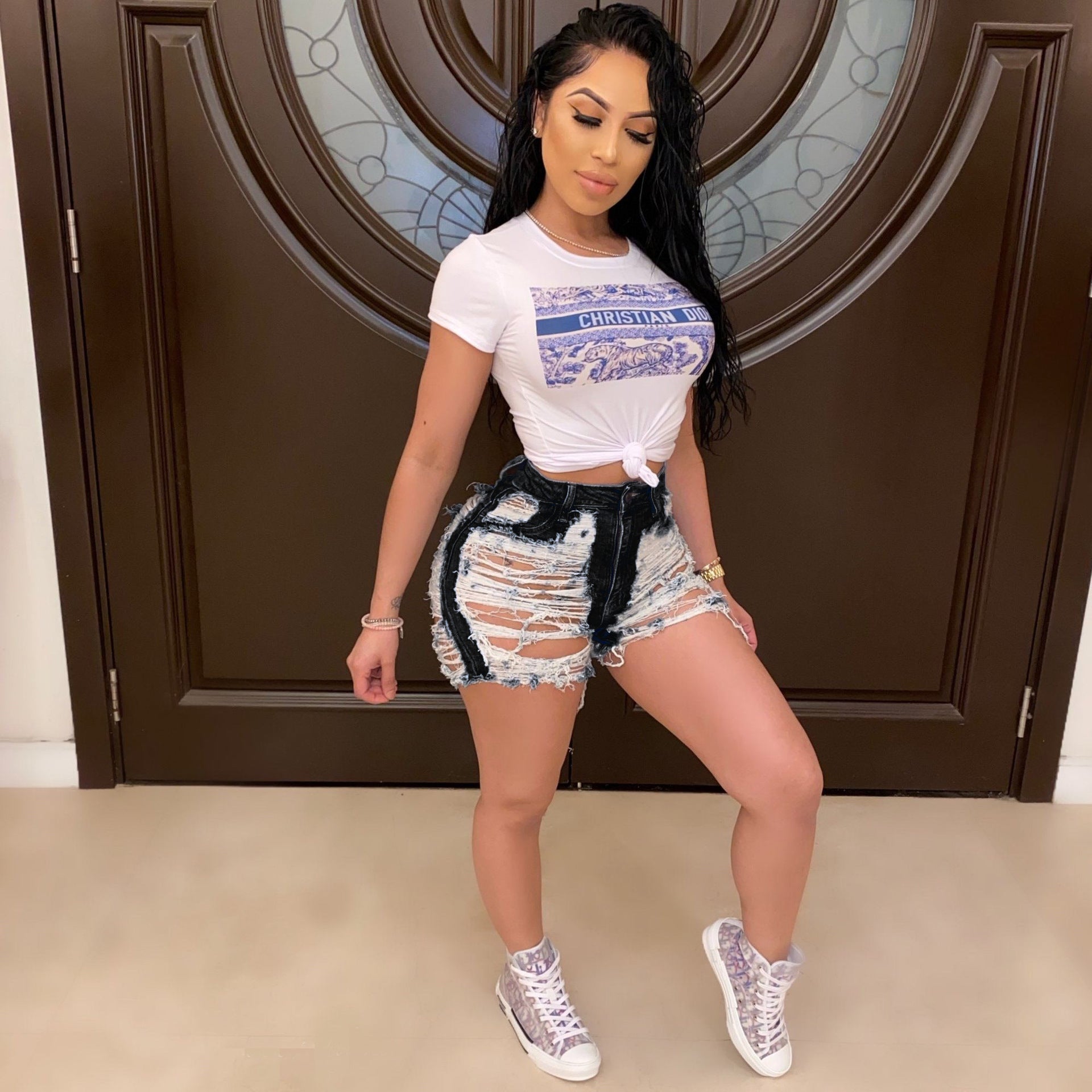 Women's Tassel Ripped Denim Shorts 3