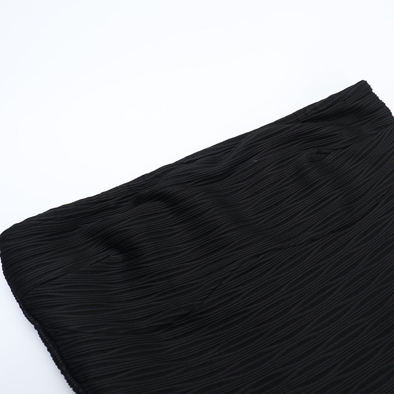 Women spring pleated multi-layer puffy strapless dress 11