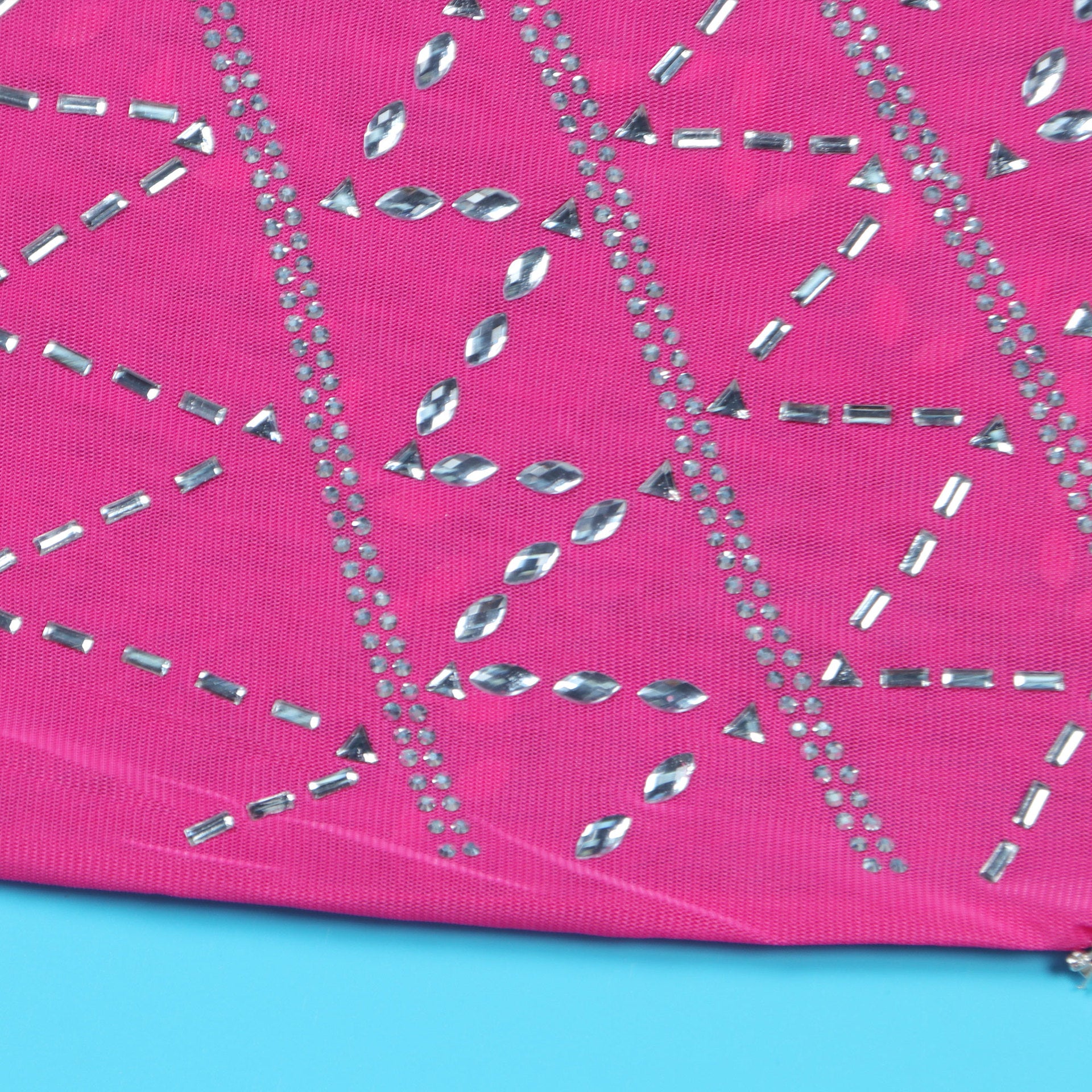 Women Sexy Beaded Tassel See-Through Bodycon Dress 31