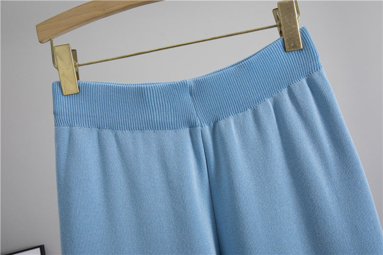 Button V-neck Knitted Vest Casual Pants Fashion Two-piece Suit 16