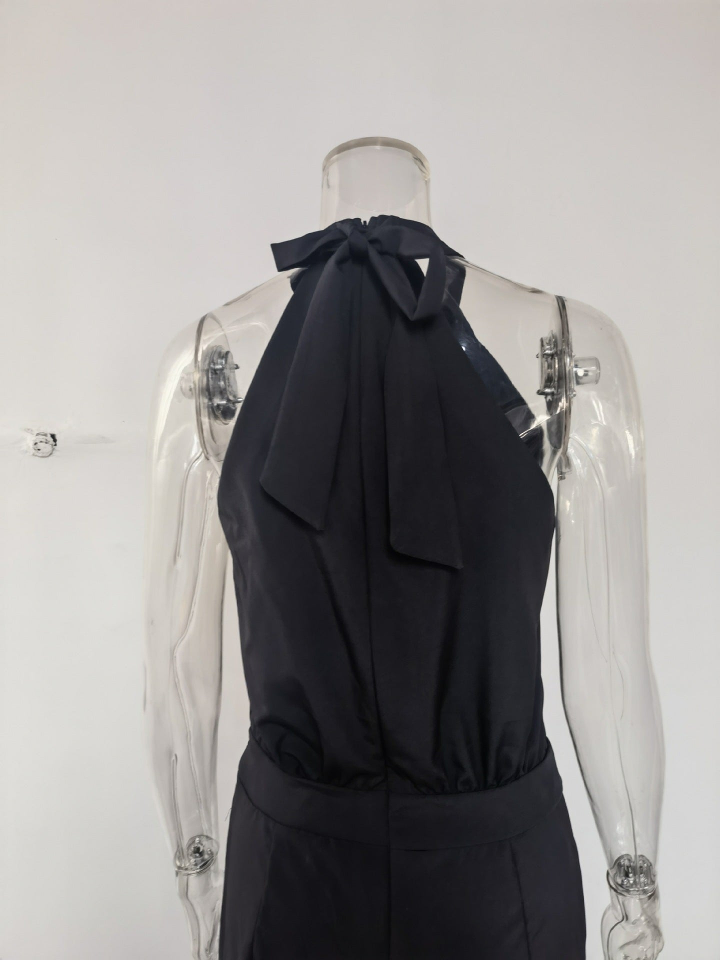 Summer Women Elegant Lace-Up Sleeveless Halter Neck Print Jumpsuit 52