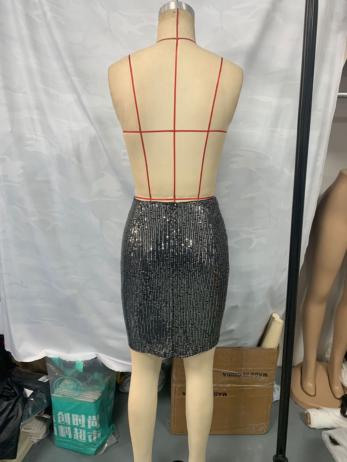 Women’s High-Waist Sequin Mini Party Skirt 8