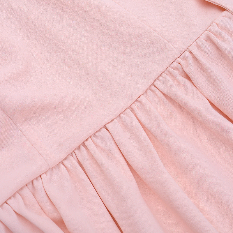 Bow Strap Slim Waist Sexy Low Back Dress Chic Long Gown 11