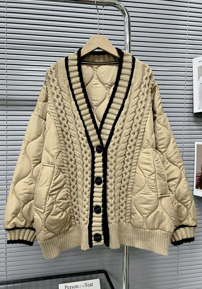 Women autumn and winter loose knitting cardigan sweater