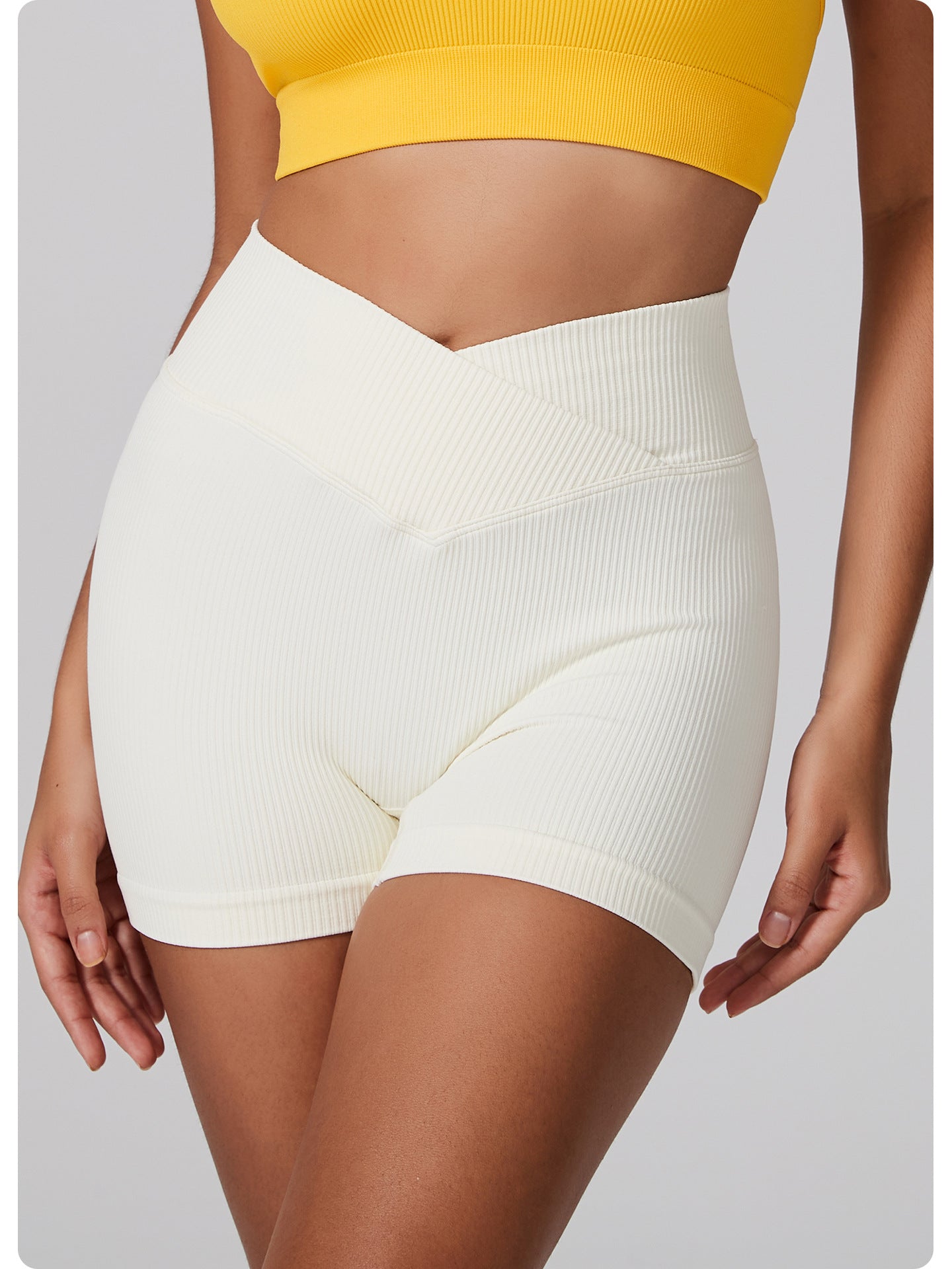 Sports Shorts Women's High Waist Butt Lift Quick Drying Tight Fitting Fitness Running Yoga Pants 7