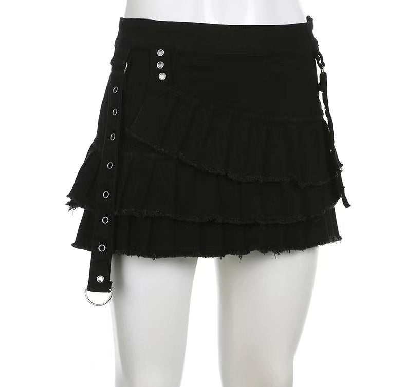 Women street Style Summer pleated skirt 4