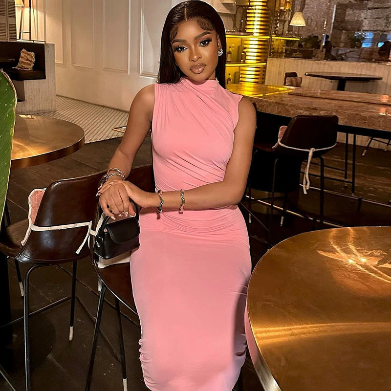 Sleeveless Round Neck Chic Casual Long dress for women 10