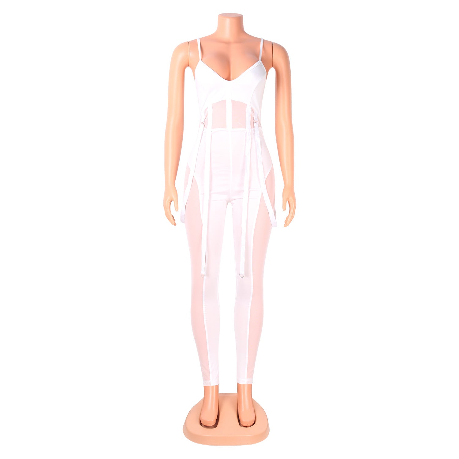 Women Mesh See-Through Sexy Suspender Jumpsuit 17