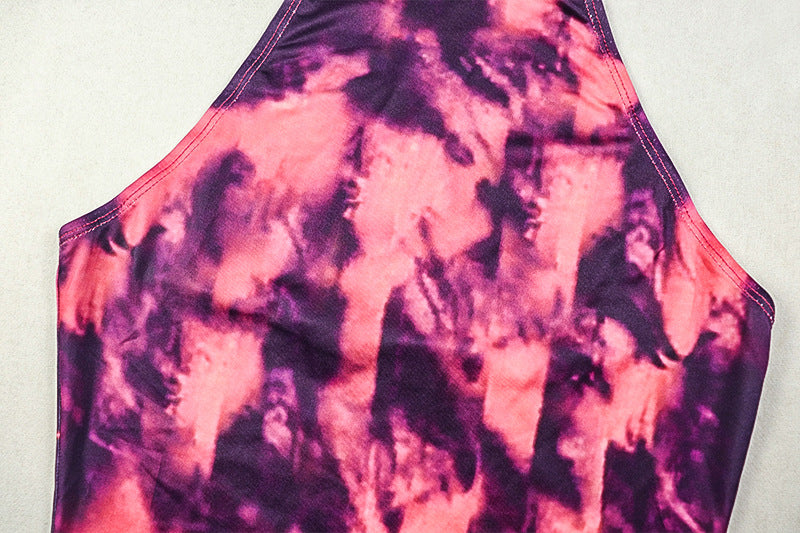 Elegant Printed High Neck Long Dress 10