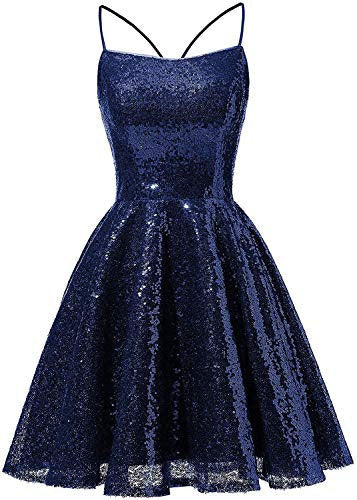 Sequined Evening Dress Strap A-Line Party Dress For Women（Processing time need 3-6 days） 3