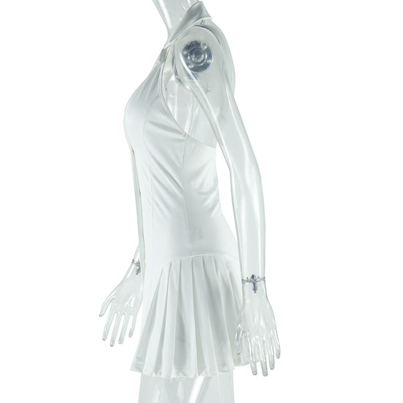 Sexy Fashion Slim V-Neck Halter Neck Dress Women's Low Back Sleeveless Bodycon Trend Dress 10