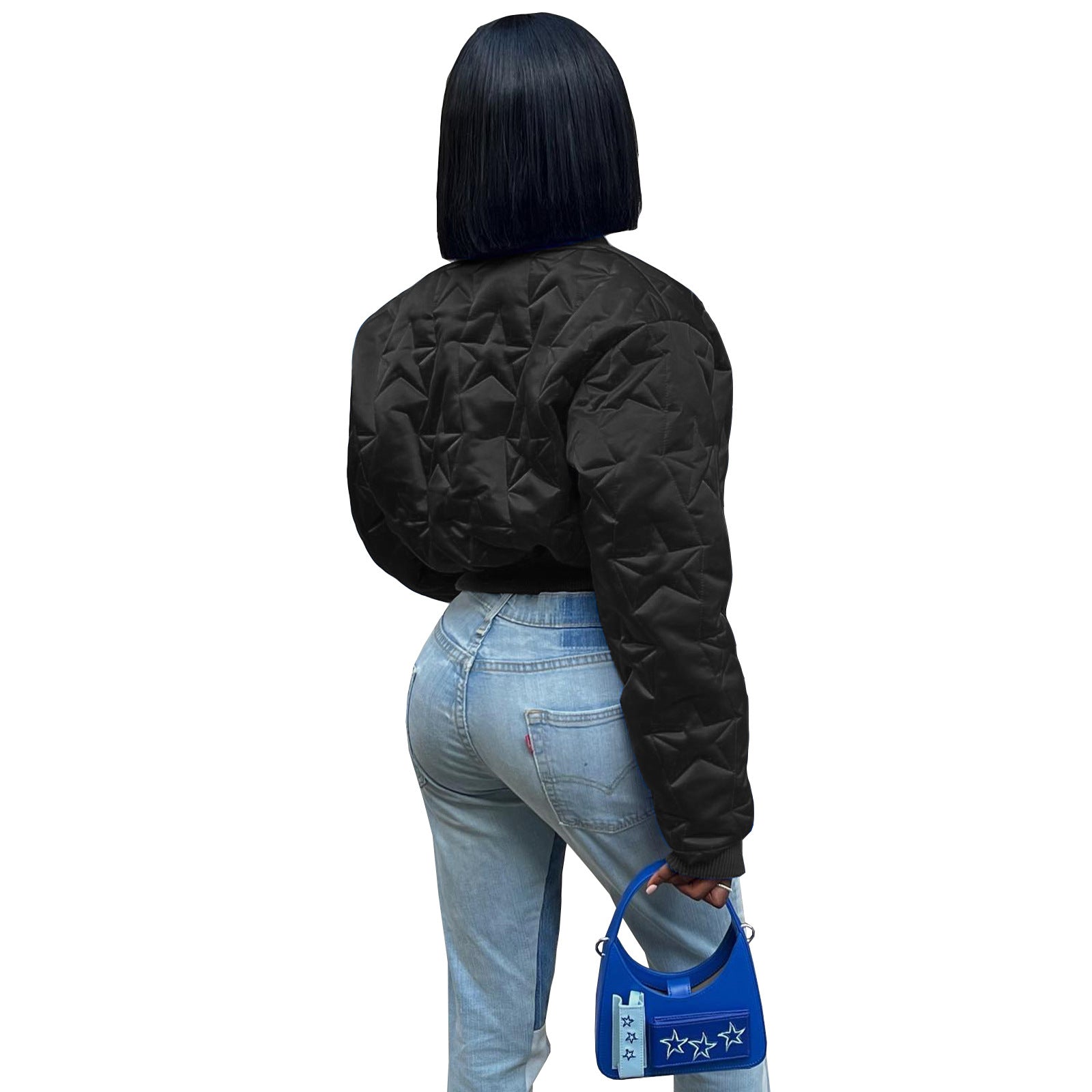 Women Star Embossed Padded Jacket 6