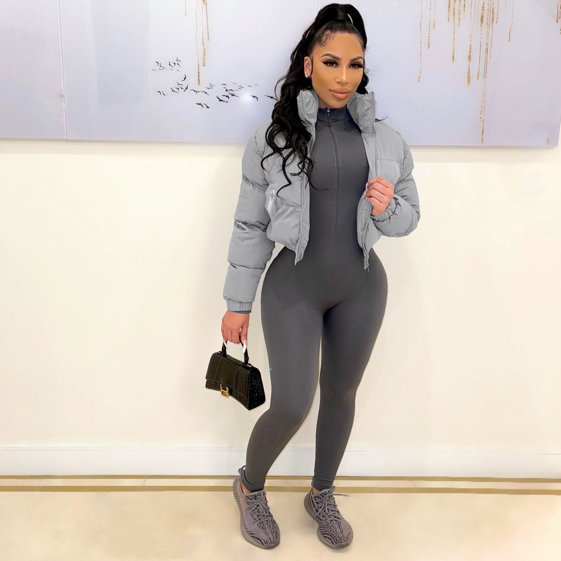 Women Winter Casual Solid Padded Jacket 13