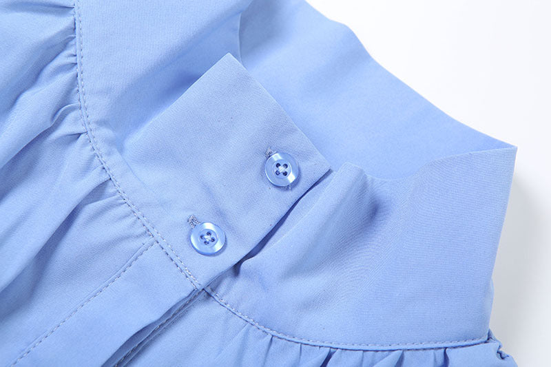 Autumn Women's Fashion High Neck Color Block Sexy Crop Top Short Skirt Set 13