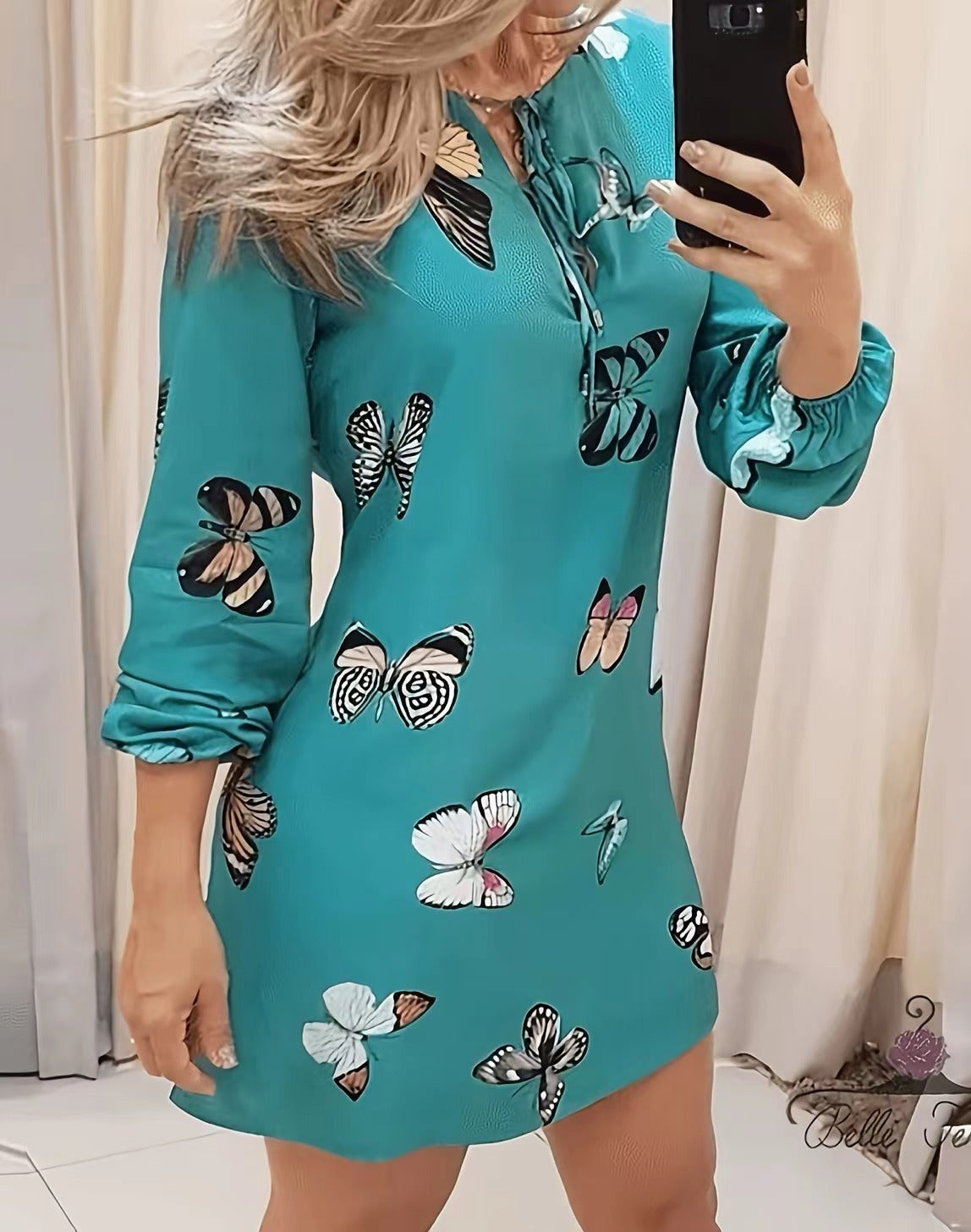 Fashion Print Long Sleeve Casual Dress 3
