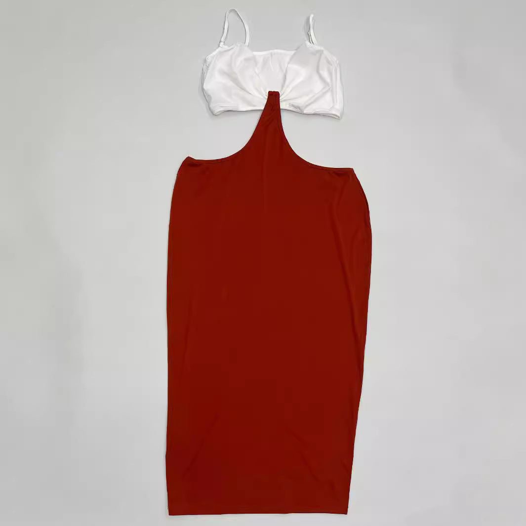 Plus Size Women sexy slit dress 4