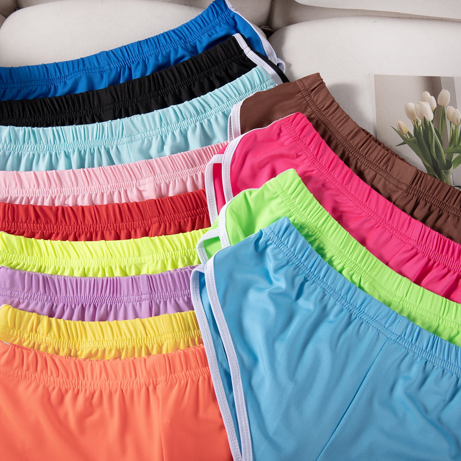 Summer Women's Sexy Running Stretch Sports Yoga Fitness Shorts 66