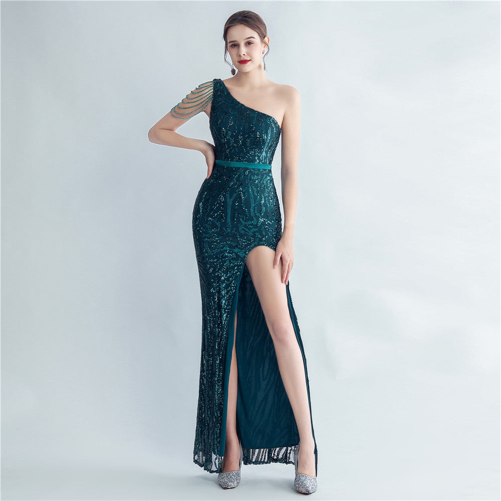 Plus Size Women Sequined Formal Party Maxi Evening Dress 17