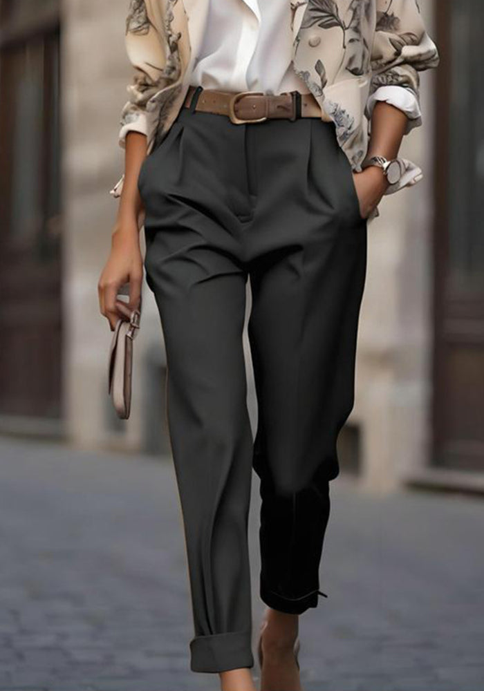 Spring Autumn Career Women's High Waist Pants