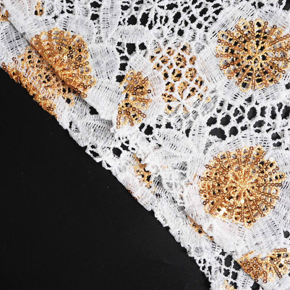 African Women's Clothing Plus Size Embroidered Lace Robe Dress 19