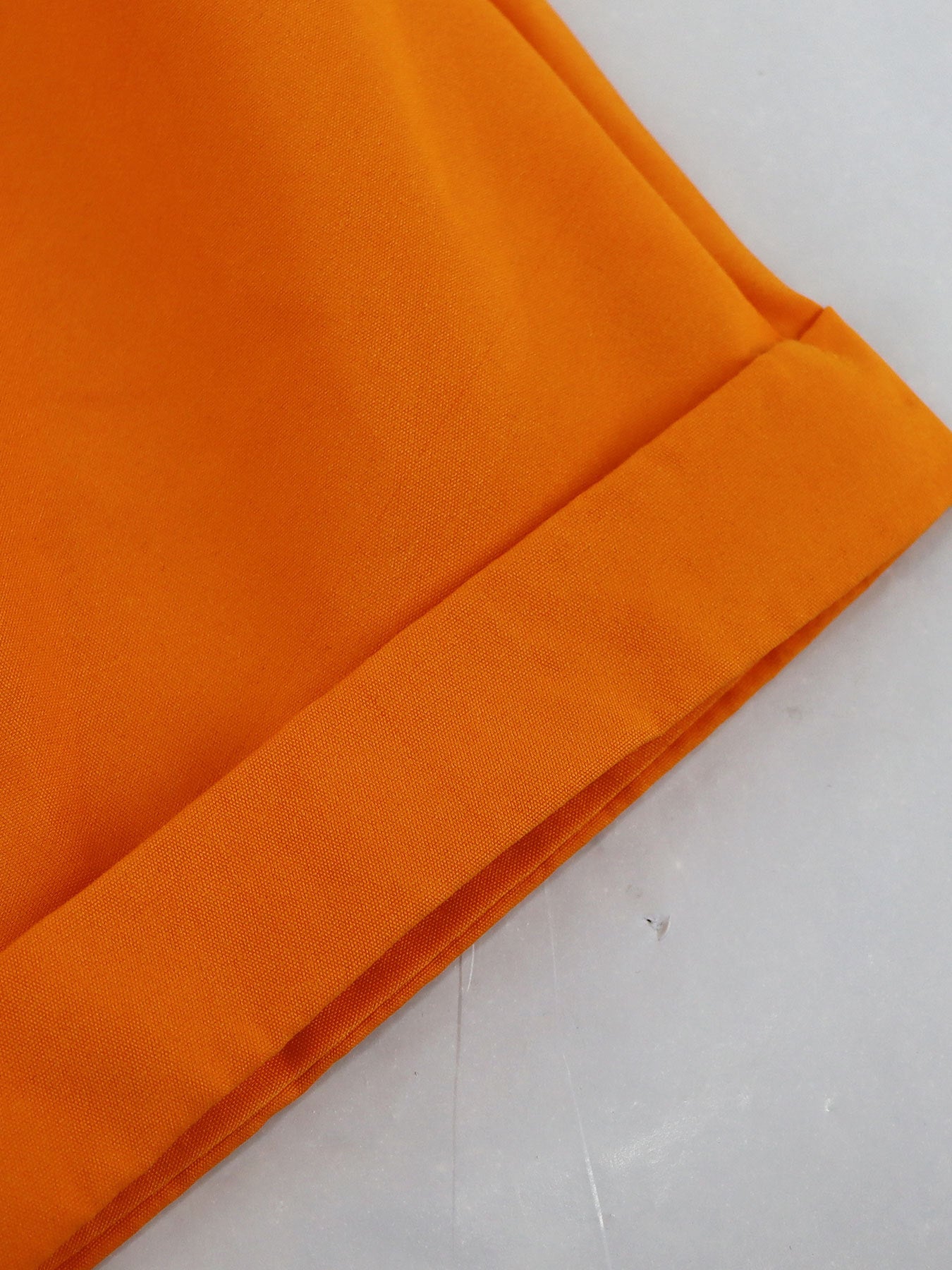 Women Casual Orange Short Sleeve Top and trousers two-piece set 7