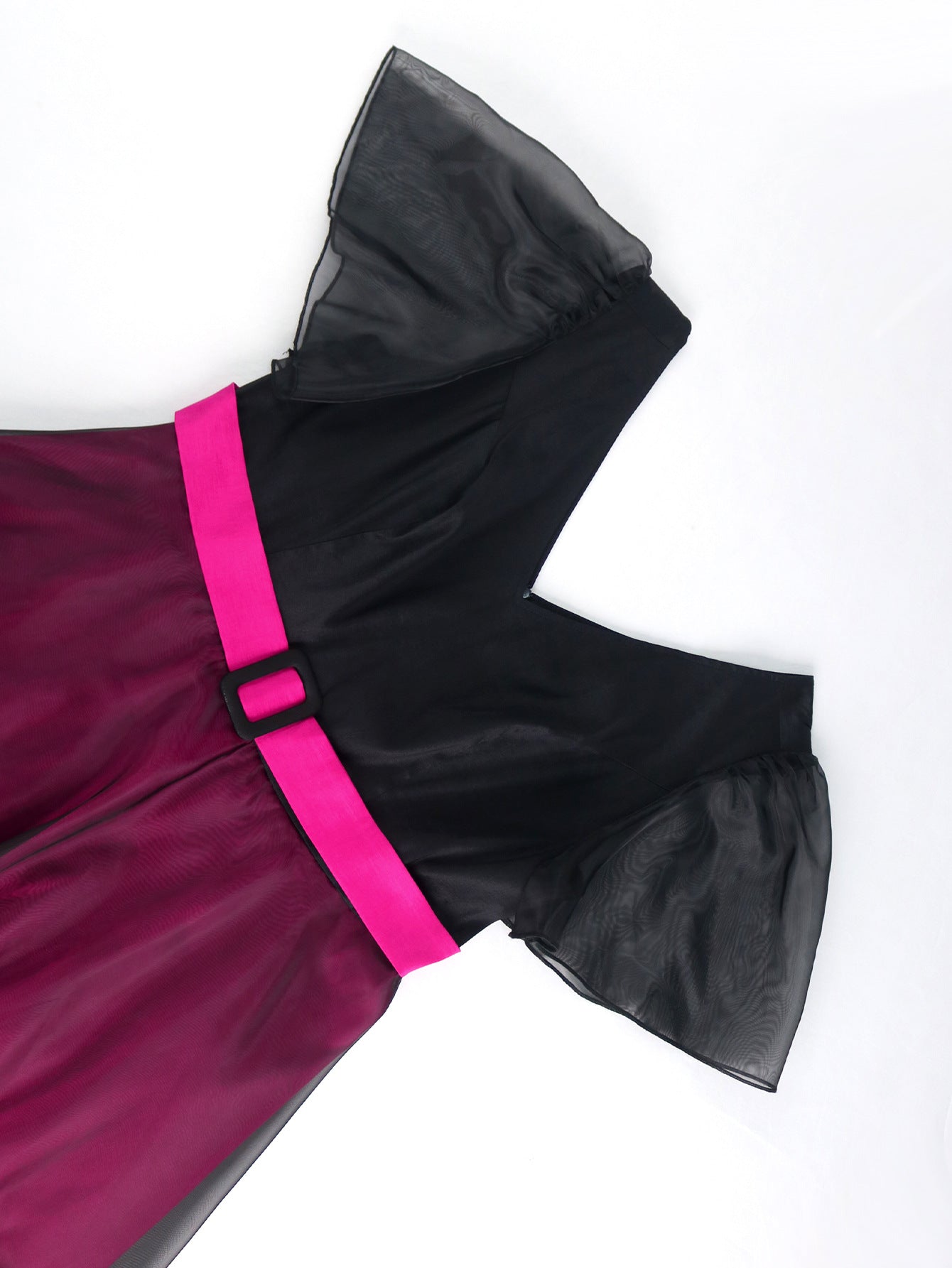 Plus Size Mesh Patchwork V-Neck A-Line Party Dress 11