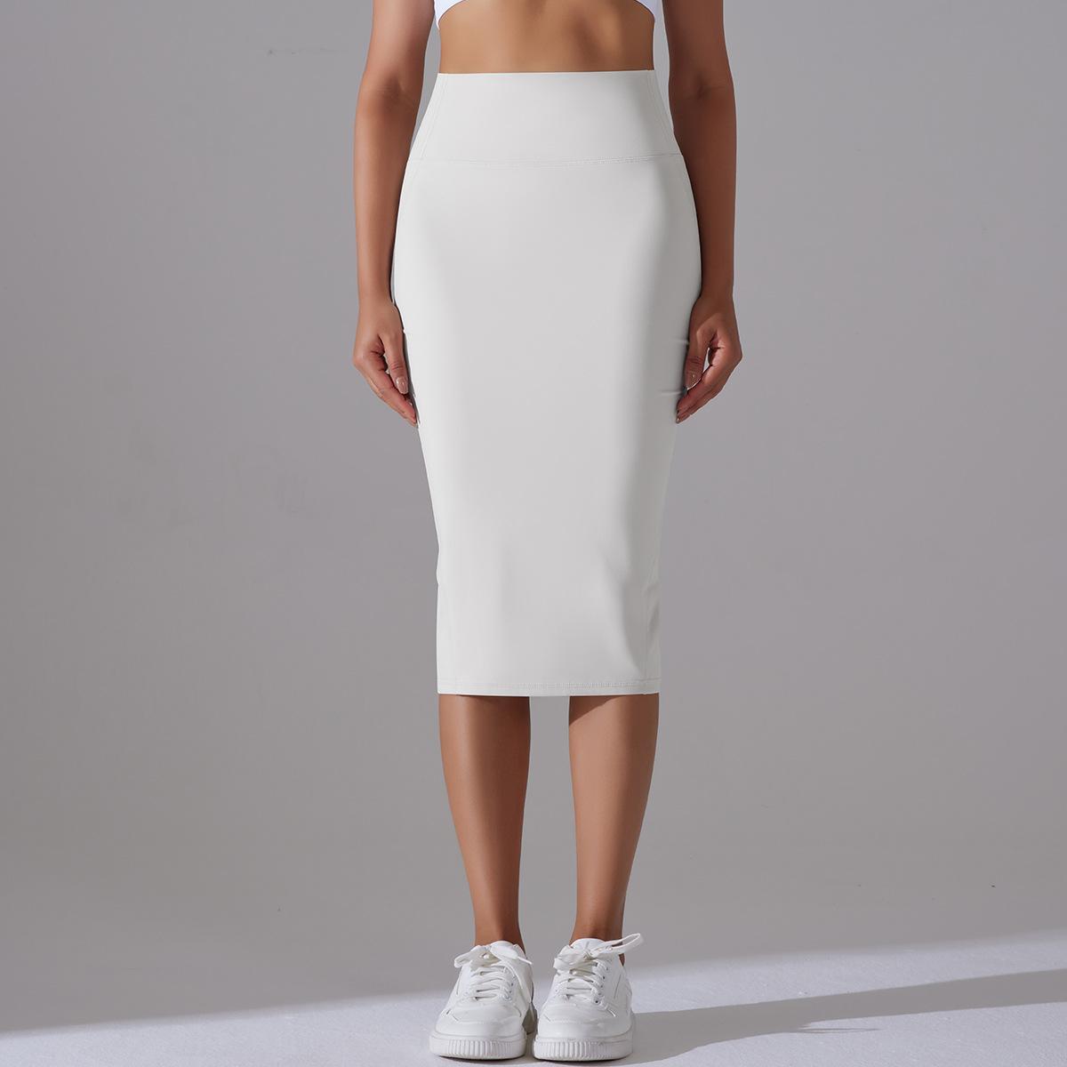 Women High Waist Stretch Slit Sports Skirt 3