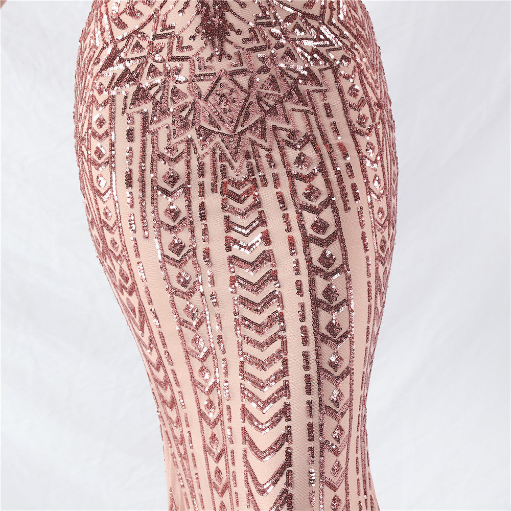 Strap V-Neck Feather Formal Party Evening Dress 54