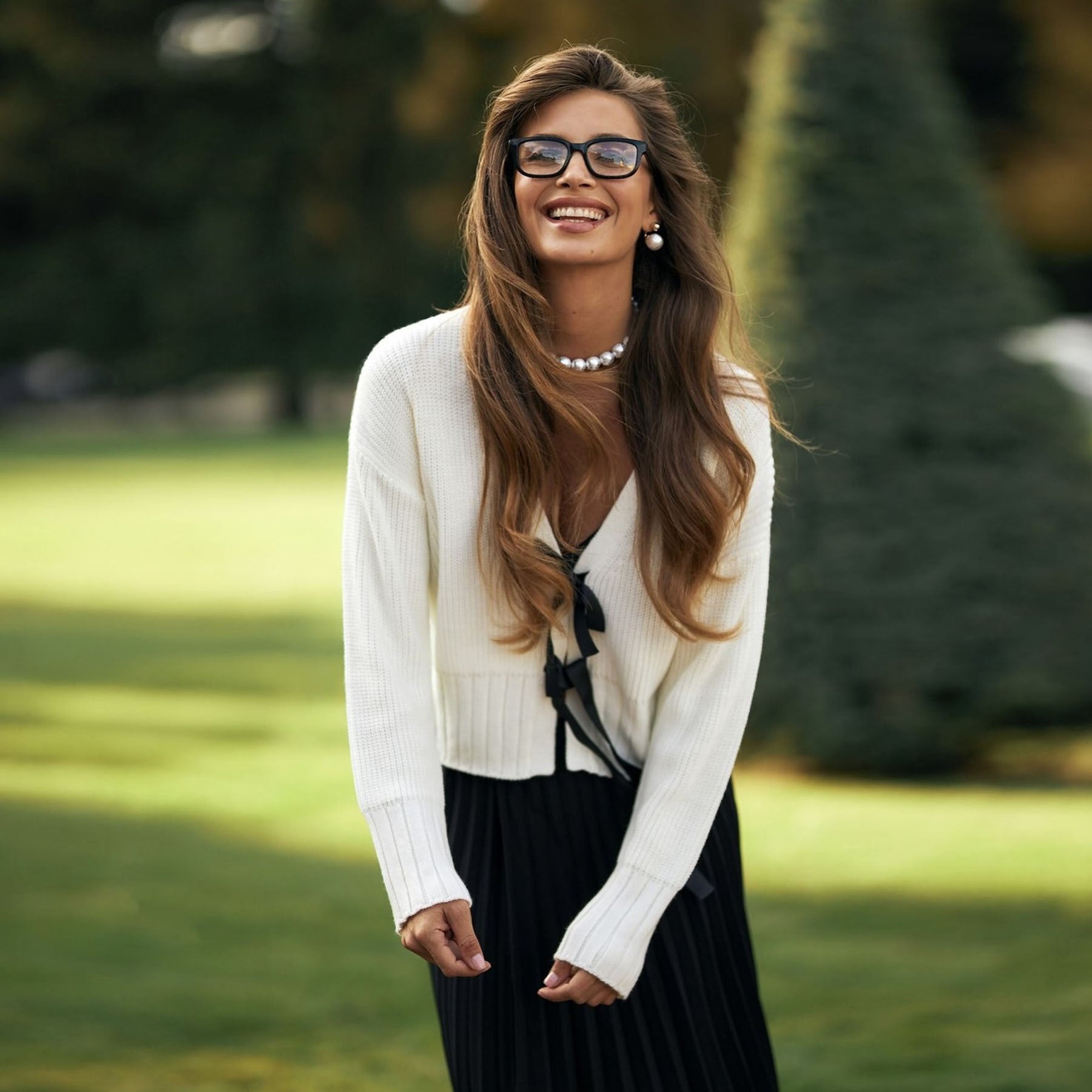 Autumn Winter Women's Bow Sweater Cardigan