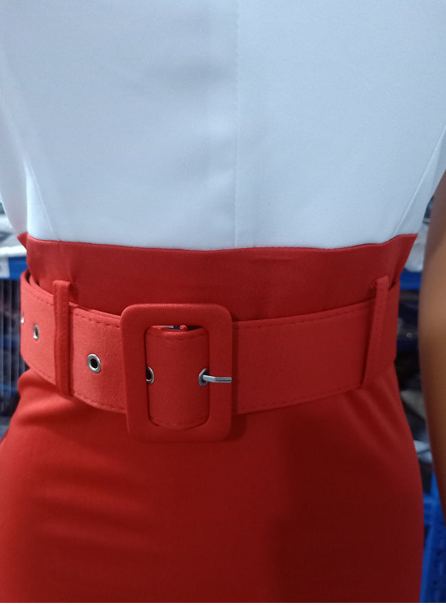 Women Summer Sexy Off Shoulder Strapless Belt Dress 6