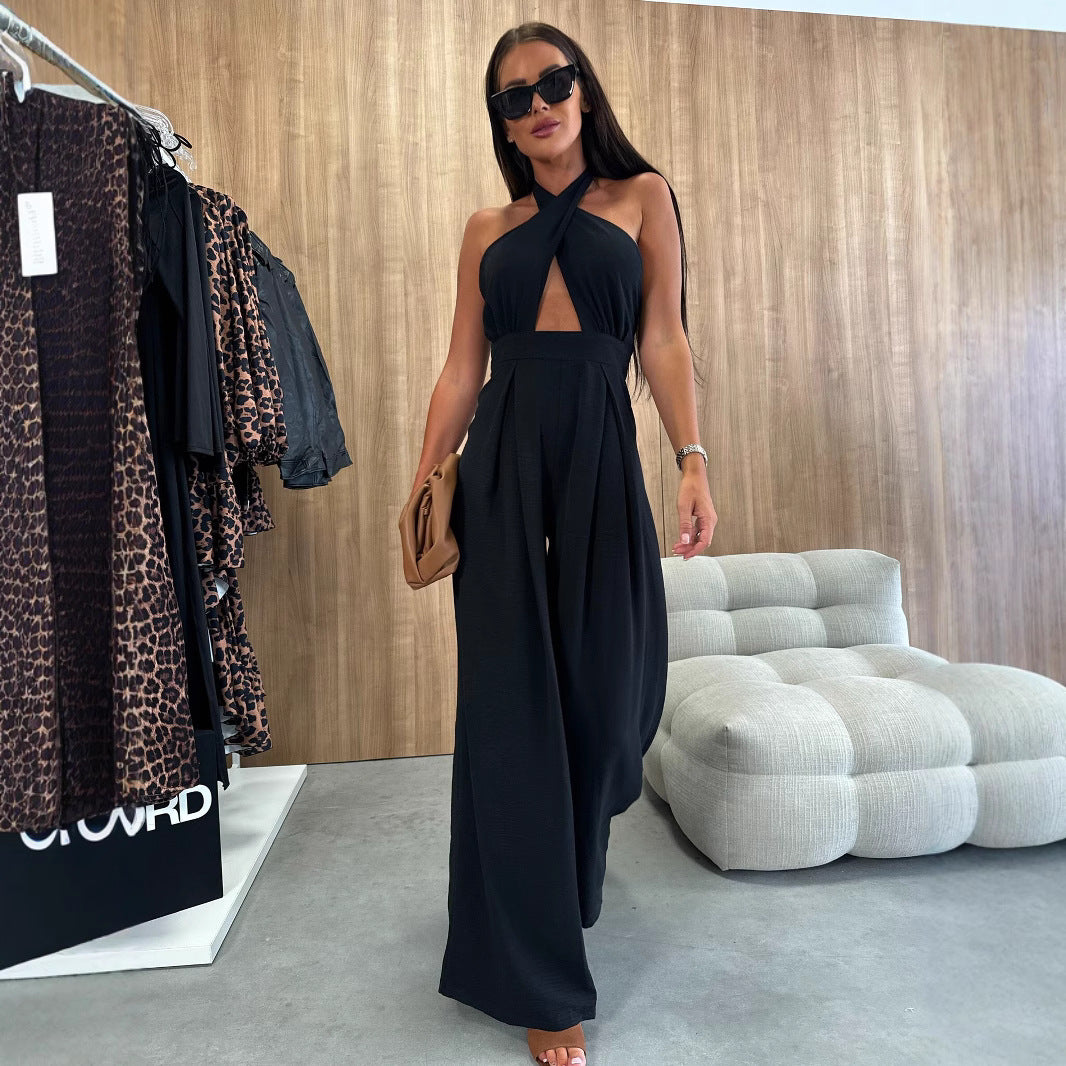 Women Sexy Halter Neck Jumpsuit 6