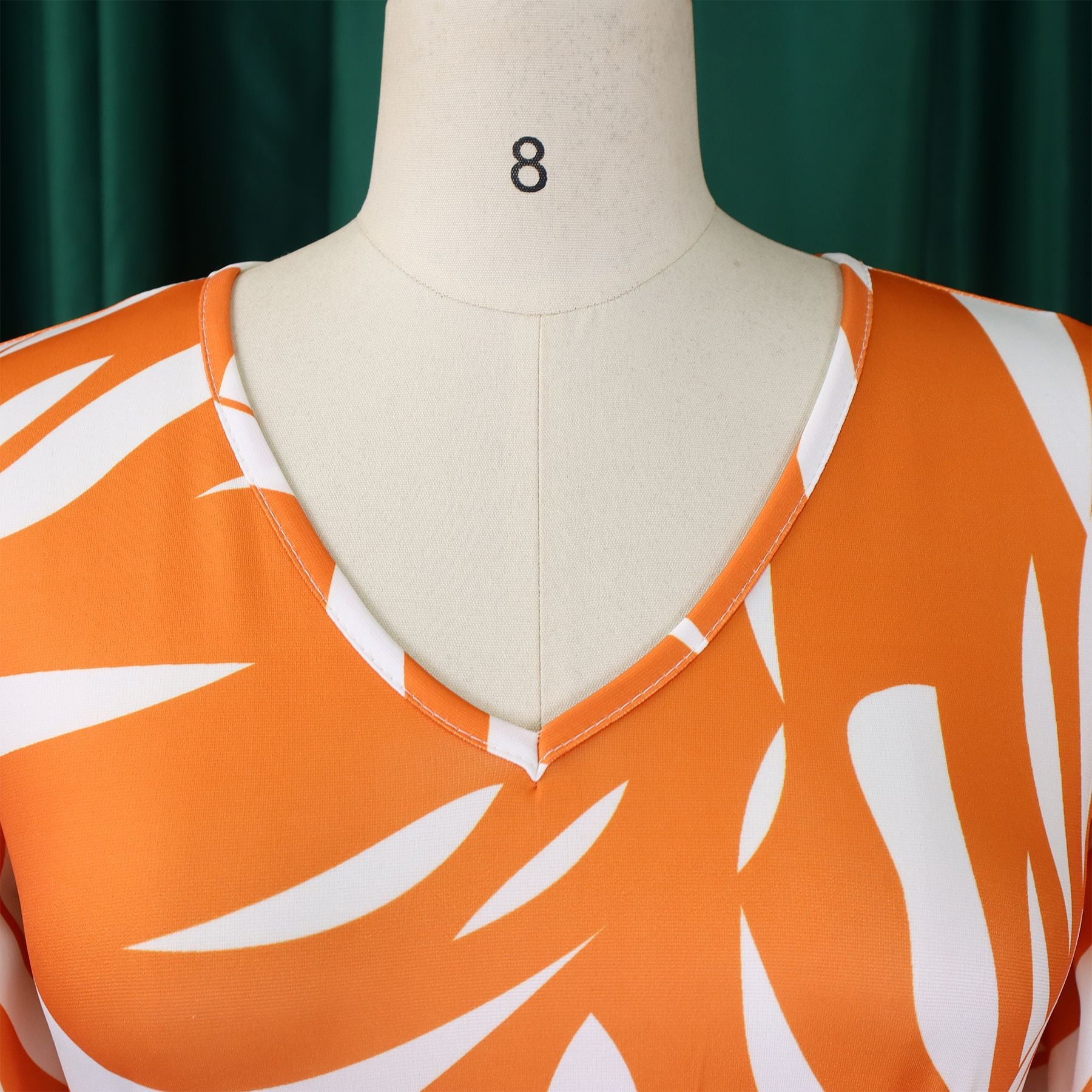 Summer Fashion Chic Women's Belt Print African Plus Size Midi Dress 22