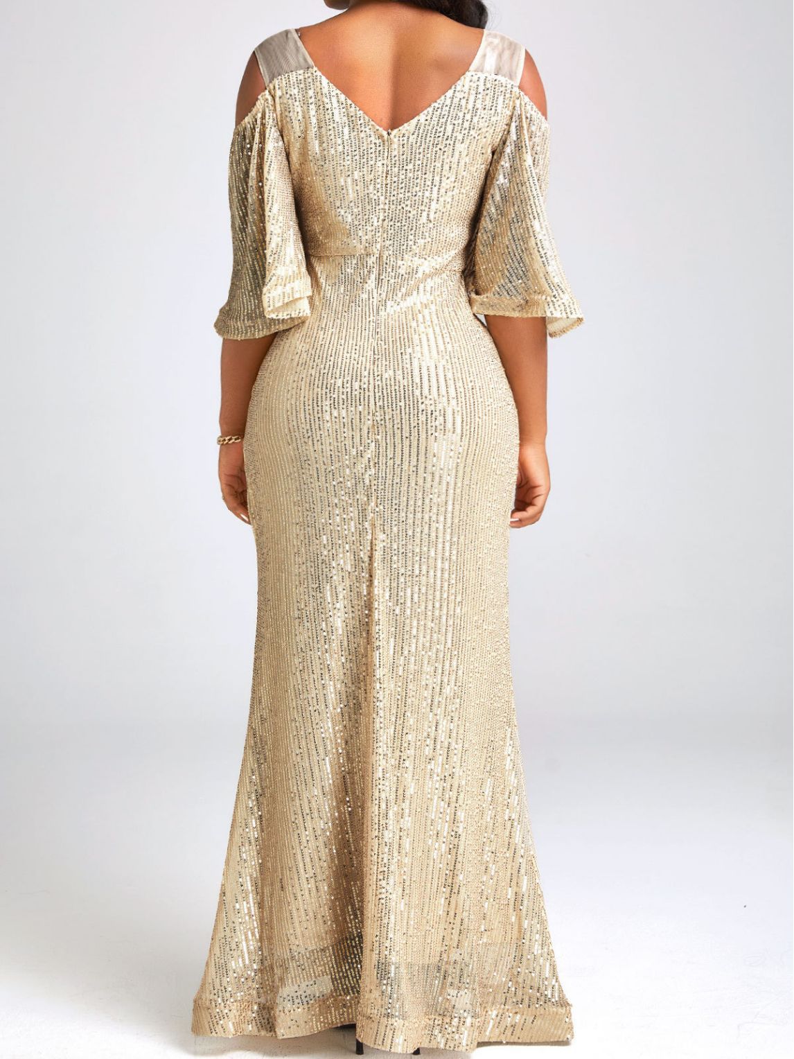 Spring Chic Sequin Formal Party Evening Dress