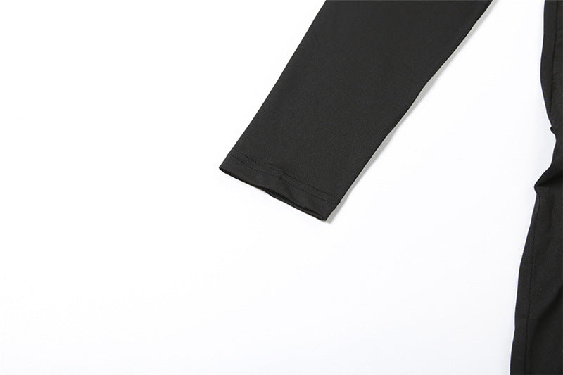 Autumn Outfit Sexy Fashion Deep V-Neck Long Sleeve Bodycon Dress 22