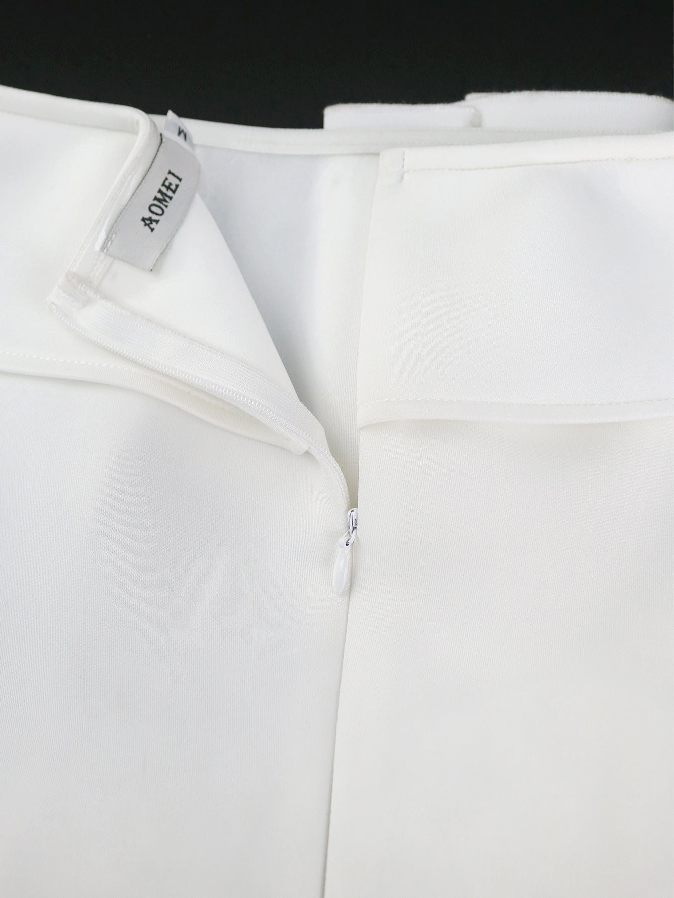 White Strapless Ruffle Bridesmaid Dress 13