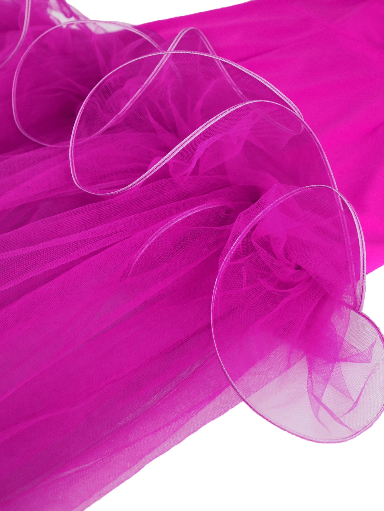 Fashion V-Neck Puff-Sleeve Mesh Patchwork Fashion Fishtail Party Dress 13