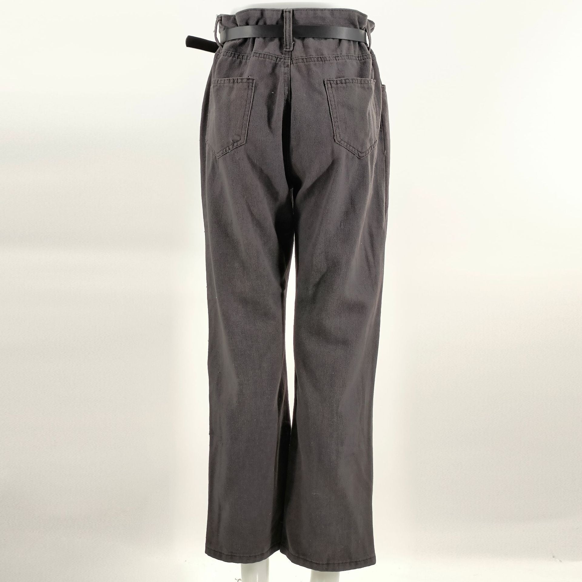 Women washed denim cargo Pants 17