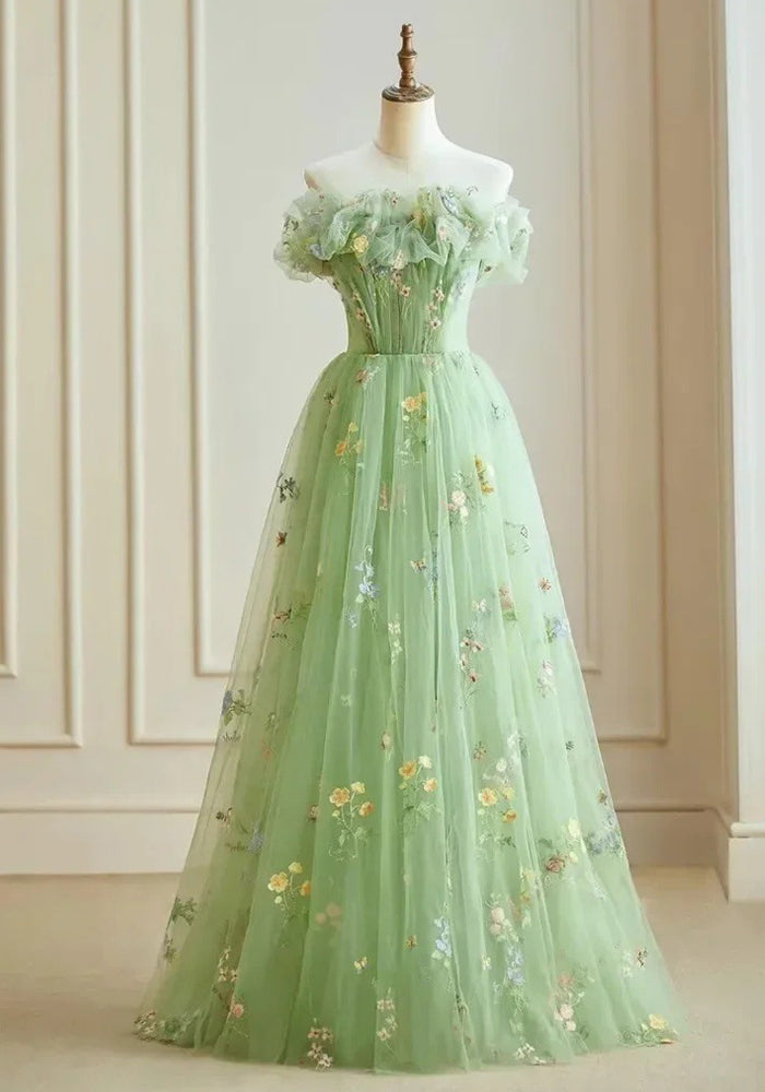 Women Off-Shoulder Strapless Evening Dress（Processing time need 3-6 days）