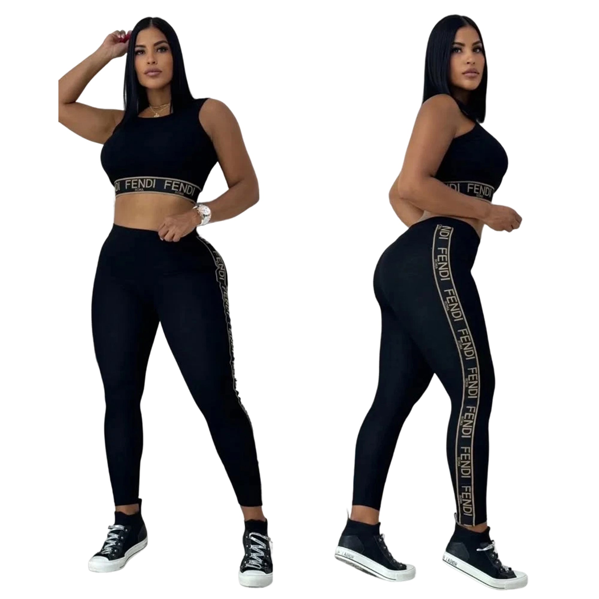 Women's Summer Fashion Sports Vest & Trousers Casual Two-Piece Set 4