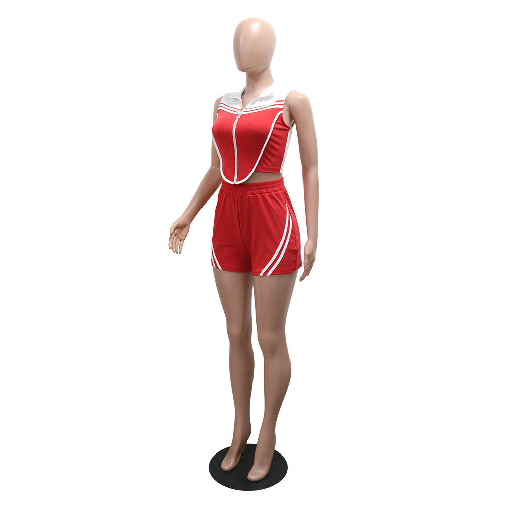 Women's Sexy Casual Sleeveless Top and Shorts Two-Piece Set 7